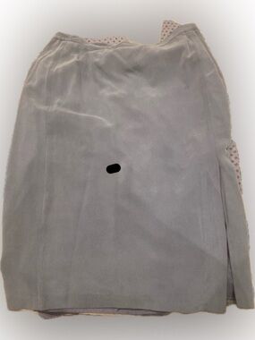 Elegant Gray Silk Skirt